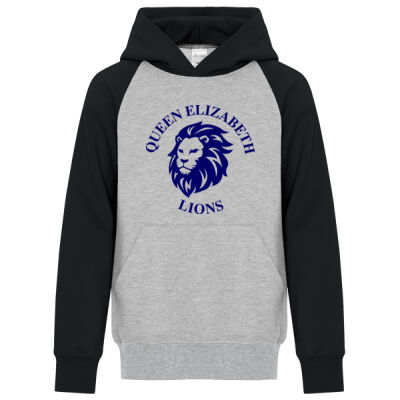 YOUTH - Two Toned Fleece Hooded Sweatshirt Thumbnail