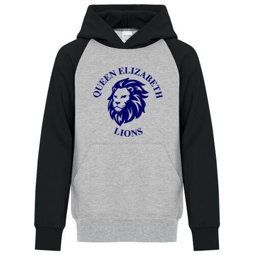 YOUTH - Two Toned Fleece Hooded Sweatshirt Thumbnail